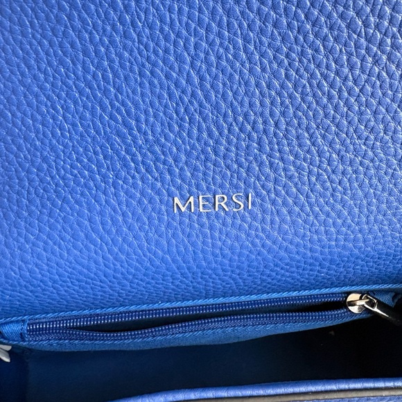 Mersi Blue Studded Crossbody Bag - Picture 2 of 7